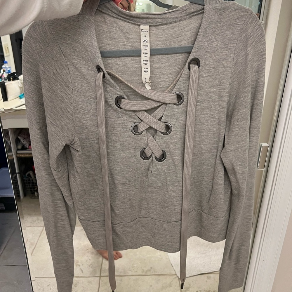 Alo Yoga Cross Lace Top
